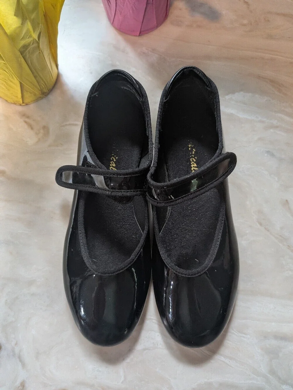 Girls Black Patent Mary Jane Style Tap Shoes
